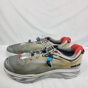 Hoka ONE ONE Huaka Mens 11.5 Running Shoes Gray gold Athletic Trainer Sneakers